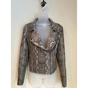 Antrhopologie Marrakech Moto jacket medium snakeskin print‎
